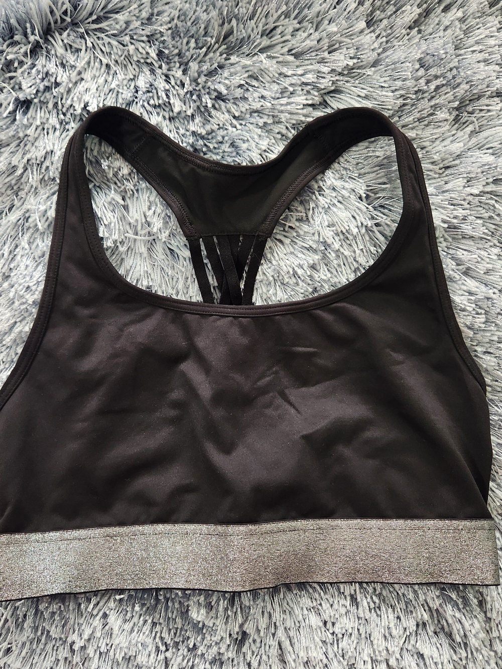 Victoria Sport Black Strappy Racerback Sports Bra